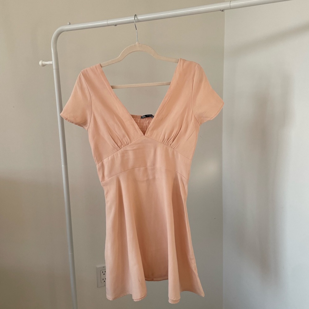 Mini Dress Pink Babydoll by Zara